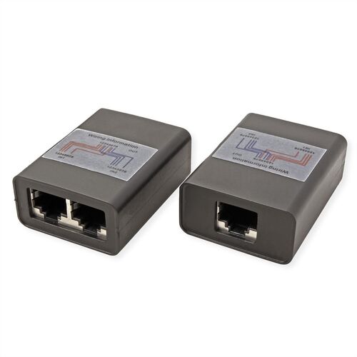 ADAPTADOR RJ45 STP en  T  Cat. 5e/6/6A, PAR, NEGRO ROLINE