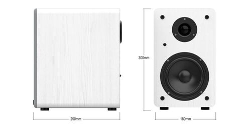 Wiibo Karino 200 Altavoces HiFi Estanteria 2 Vias Reflex Pareja Blanco