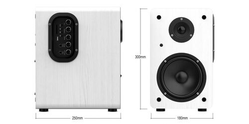 Wiibo Neo 100 Altavoces Estantería Bluetooth HiFi Activos 100W. Pareja Blanco