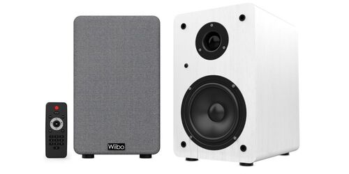 Wiibo Neo 100 Altavoces Estantería Bluetooth HiFi Activos 100W. Pareja Blanco