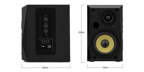 Wiibo Neo 50 V2 Black Altavoces Estantería Bluetooth Activos 50W. Pareja