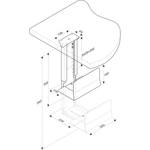 SOPORTE CPU BAJO MESA PLATA METALICO