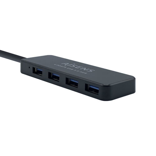 HUB USB 3.0 AISENS 4 PUERTOS  TIPO A/M-4XTIPO A/H, NEGRO, 30CM