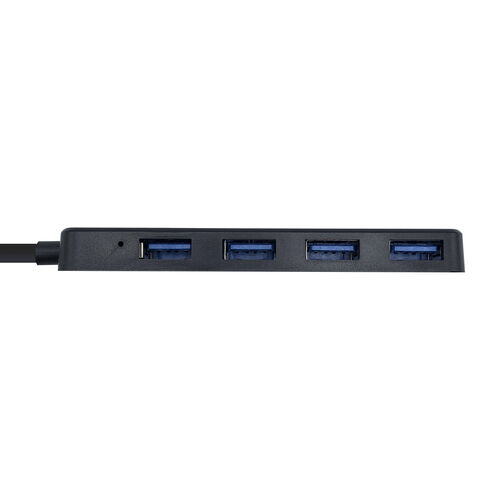 HUB USB 3.0 AISENS 4 PUERTOS  TIPO A/M-4XTIPO A/H, NEGRO, 30CM