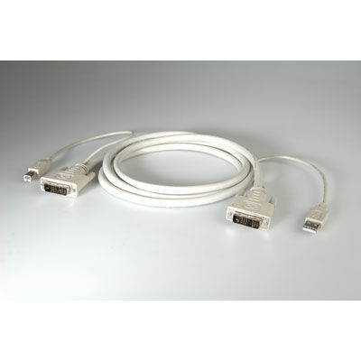 CABLE KVM 1,8 M. DVI M + USB A  /  DVI M + USB B