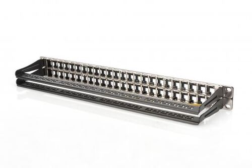 PATCH PANEL MODULAR VACIO SIN CONECTORES 19" 1U 48 CONECTORES NEGRO RAL 9005 DIGITUS