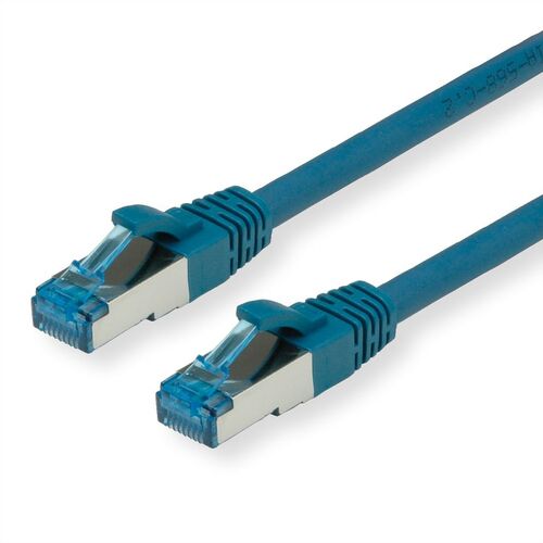 LATIGUILLO RJ45 2 M. CAT.6A S/FTP AWG 27 500 MHZ COBRE LIBRE DE HALOGENO AZUL VALUE