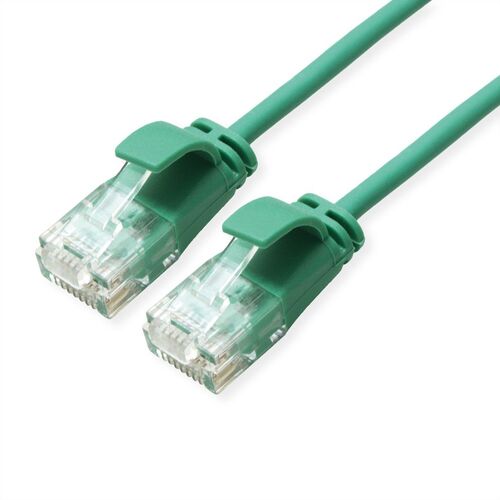 LATIGUILLO RJ45 0,3 M CAT.6A UTP DATA CENTER  LSOH SLIM COBRE VERDE ROLINE