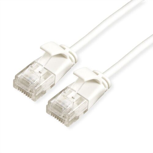 LATIGUILLO RJ45 0,3 M CAT.6A UTP DATA CENTER  LSOH SLIM COBRE BLANCO ROLINE