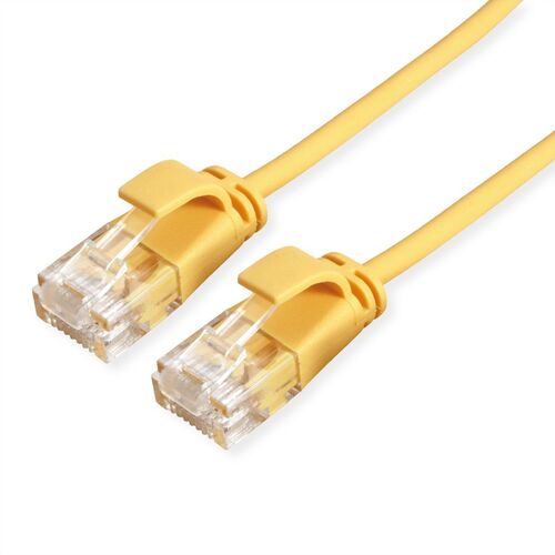 LATIGUILLO RJ45 0,3 M CAT.6A UTP DATA CENTER  LSOH SLIM COBRE AMARILLO  ROLINE