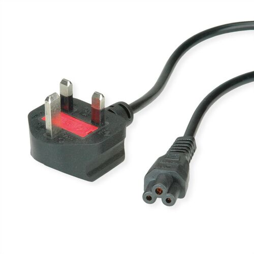 Cable de alimentación UK, conector Compaq recto, 3A, negro, 1,8 m VALUE