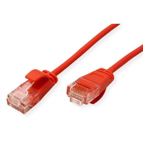 LATIGUILLO RJ45 0,15 M CAT.6A UTP DATA CENTER LSOH SLIM COBRE ROJO ROLINE