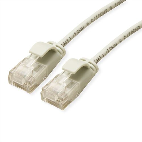 LATIGUILLO RJ45 0,15 M CAT.6A UTP DATA CENTER LSOH SLIM COBRE GRIS ROLINE