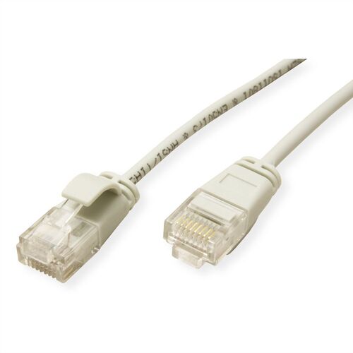 LATIGUILLO RJ45 0,5 M CAT.6A UTP DATA CENTER LSOH SLIM COBRE GRIS ROLINE