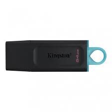 PENDRIVE MEMORIA USB 3.2 GEN1 KINGSTON DATATRAVELER EXODIA 64GB (CON TAPA Y ENGANCHE PARA LLAVERO) COLOR NEGRO (CANON 0.24€ INCLUIDO)