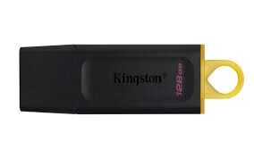 PENDRIVE MEMORIA USB 3.2 GEN1 KINGSTON DATATRAVELER EXODIA 128GB (CON TAPA Y ENGANCHE PARA LLAVERO) COLOR NEGRO (CANON 0.24€ INCLUIDO)