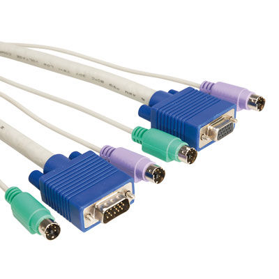 CABLE KVM 6 M.   TECL. 2XMD6M/RATON 2XMD6M/ MONITOR HDB15M-HDB15H