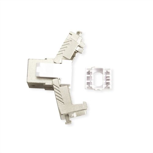 Conector RJ45 Keystone , Cat.8 (Clase I), STP, sin herramientas, plateado ROLINE