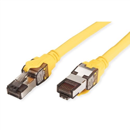 LATIGUILLO RJ45 1 M CAT. 8 (CLAS I) S/FTP (PiMF) , TRENZADO , LSOH, AMARILLO, ROLINE