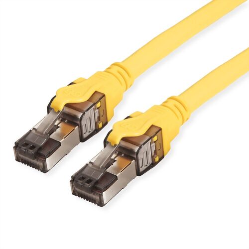 LATIGUILLO RJ45 1 M CAT. 8 (CLAS I) S/FTP (PiMF) , TRENZADO , LSOH, AMARILLO, ROLINE