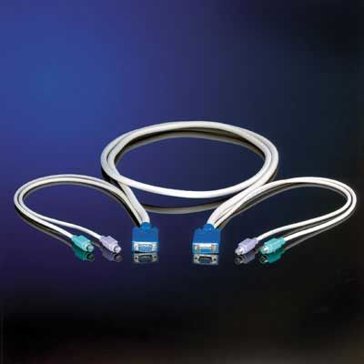 CABLE KVM 10 M.   TECL. 2XMD6M/RATON 2XMD6M/ MONITOR HDB15M-HDB15H