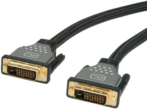 CABLE DVI 5 M. DVI M/DVI M DUAL LINK (24+1) GOLD ROLINE