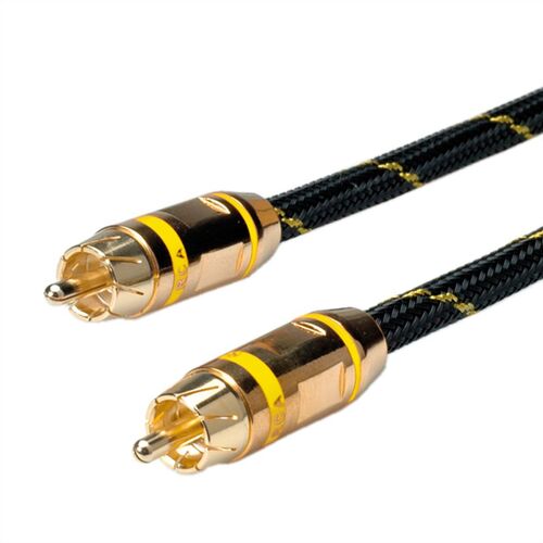 CABLE RCA 5 METROS GOLD ROLINE GOLD RCA M-M, AMARILLO ROLINE