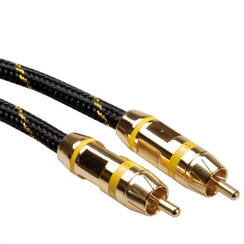 CABLE RCA 5 METROS GOLD ROLINE GOLD RCA M-M, AMARILLO ROLINE