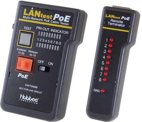 Comprobador / testeador de cables PoE multired LANtest de HOBBES