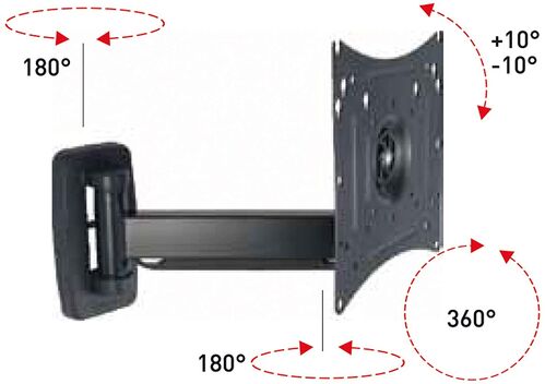 Brazo de Pared para LCD/TV, Extra Largo, 4 Puntos de Giro ROLINE