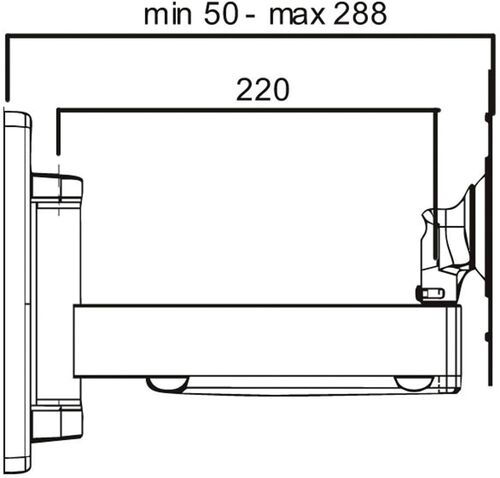 Brazo de Pared para LCD/TV, Extra Largo, 4 Puntos de Giro ROLINE