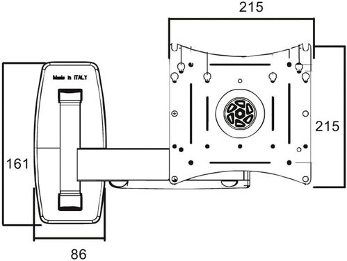 Brazo de Pared para LCD/TV, Extra Largo, 4 Puntos de Giro ROLINE