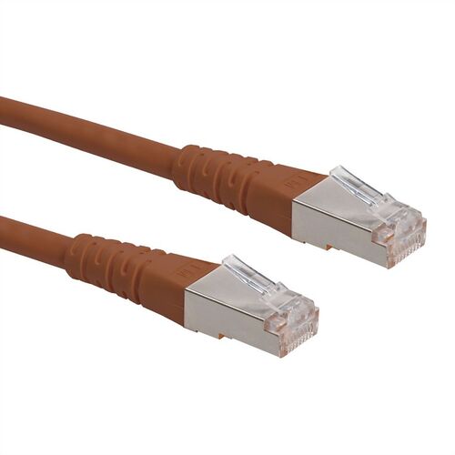 LATIGUILLO RJ45 0,3 M S/FTP (PIMF) PATCH CORD CAT.6 COBRE MARRON  ROLINE