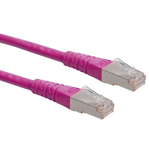 LATIGUILLO RJ45 10 M.  CAT.6 S/FTP (PIMF) COBRE ROSA , ROLINE