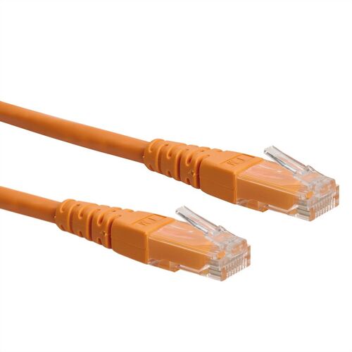 LATIGUILLO RJ45 15 M. CAT. 6 COBRE NARANJA ROLINE