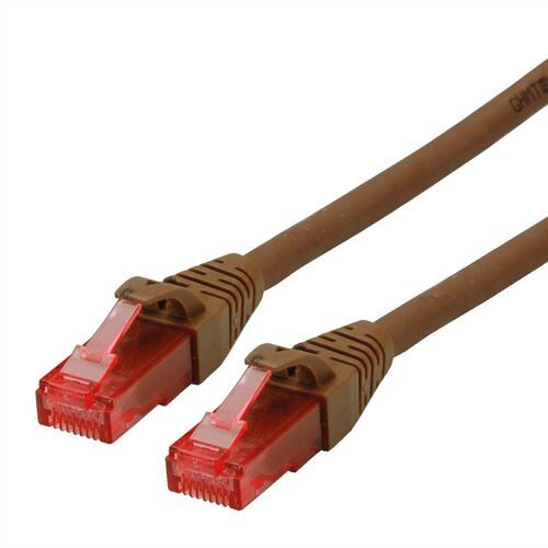 LATIGUILLO RJ45 3 M. CAT.6 UTP,  LSOH, COMPONENT LEVEL, COBRE MARRON , ROLINE