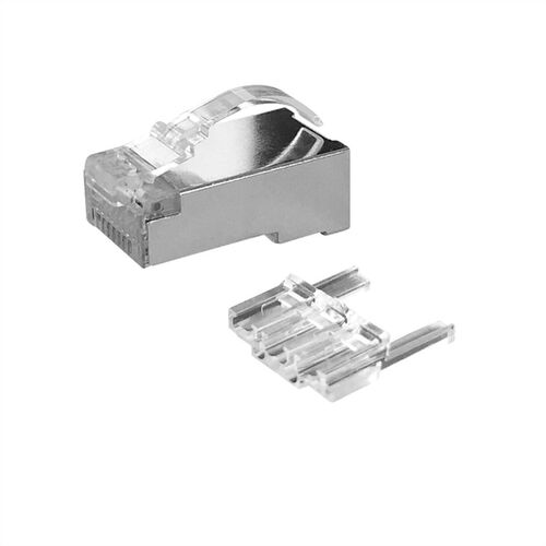 CONECTOR RJ45 8 HILOS CAT.6 STP PESTAÑA ARCO (BOLSA 10 UNIDADES)