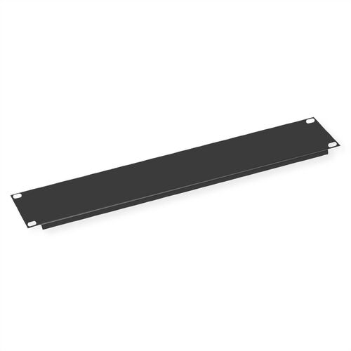 Panel ciego de 19", 2U, metal, negro VALUE