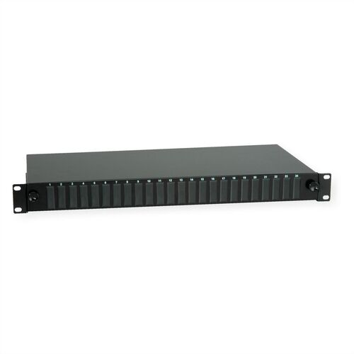 Caja de empalme de 19" vacía 1U, ampliable, 24x SC-DX cuádruple VALUE