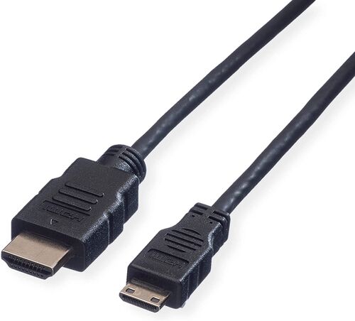 CABLE HDMI 0,80 M HIGH SPEED CON  ETHERNET, A M - HDMI MINI TIPO C M, NEGRO VALUE