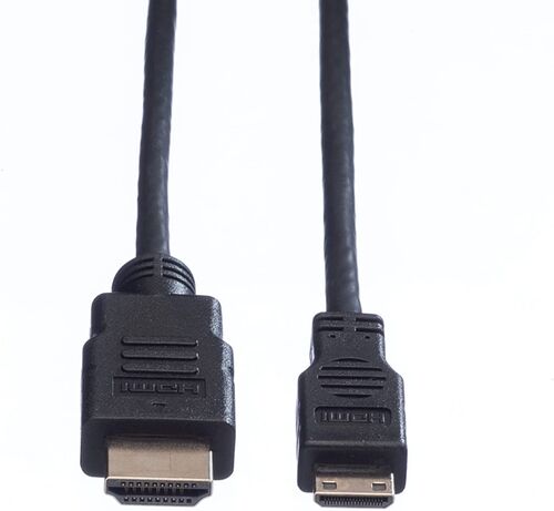 CABLE HDMI 0,80 M HIGH SPEED CON  ETHERNET, A M - HDMI MINI TIPO C M, NEGRO VALUE