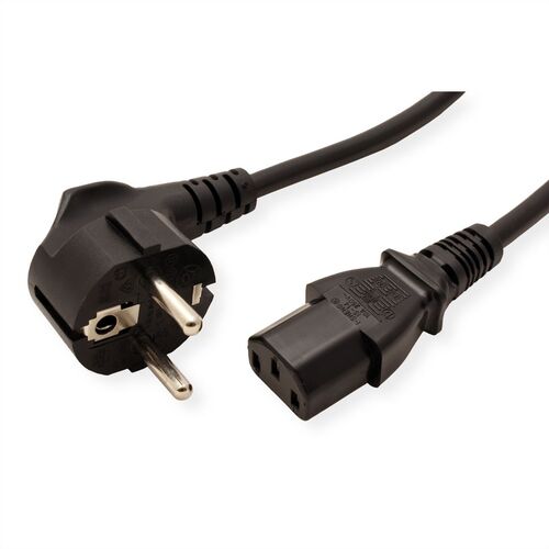 CABLE ALIMENTACION 0,6 M. SCHUKO -IEC320 C13, 10A NEGRO VALUE