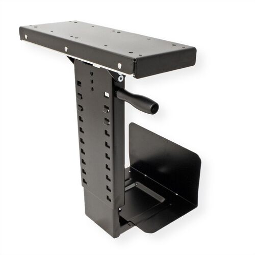 SOPORTE CPU BAJO MESA NEGRO METALICO CON FUNCION DE ROTACION ROLINE