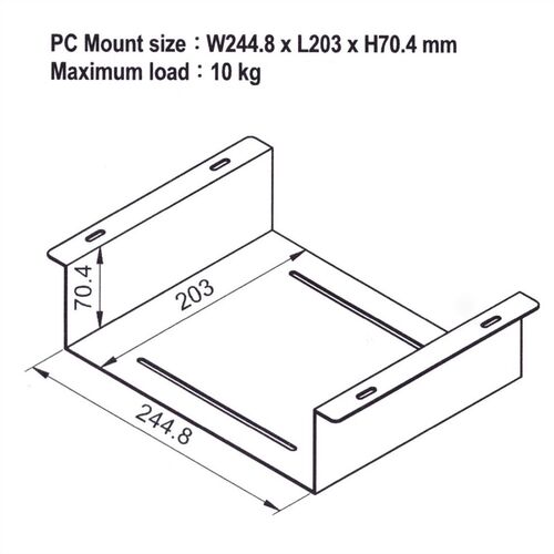 Soporte de escritorio/mesa  para KVM/NUC/Mini PC / Thin Clients ROLINE