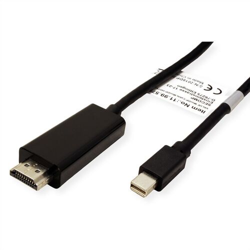 CABLE MINI  DISPLAYPORT 1 DP  MINIDP-HDTV (HDMI), M/M, 1M VALUE