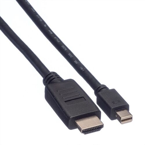 CABLE MINI  DISPLAYPORT 1 DP  MINIDP-HDTV (HDMI), M/M, 1M VALUE