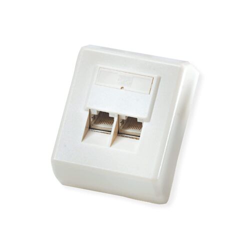 ROSETA SUPERFICIE CAT.5E RJ45X2 UTP BLANCA