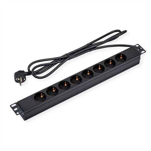 Regleta PDU de 19" para armarios 8 tomas 4000W, CEE 7/7 , 1,8 m VALUE