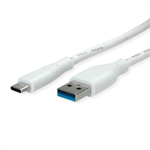 Cable USB 3.2 Gen 1,  A Macho -Tipo  C, M/M, 2 m, Blanco, VALUE