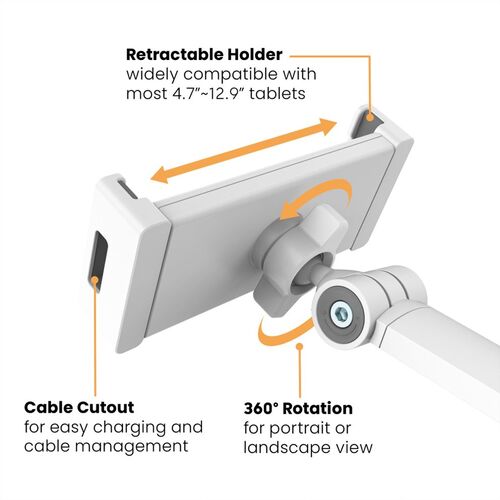 Soporte universal de sobremesa para tableta, blanco VALUE